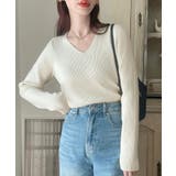 Cアイボリー | Meiru 【選べる】ラメリブニット | JUNOAH