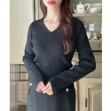 Cブラック | Meiru 【選べる】ラメリブニット | JUNOAH