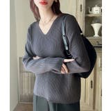 Cチャコール | Meiru 【選べる】ラメリブニット | JUNOAH