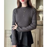 Dチャコール | Meiru 【選べる】ラメリブニット | JUNOAH