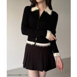 バイカラーシャギーダブルジップニット | JUNOAH | 詳細画像2