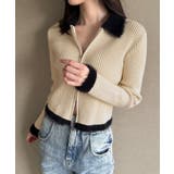 バイカラーシャギーダブルジップニット | JUNOAH | 詳細画像7