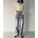 レイヤード風配色ショートニットトップス | JUNOAH | 詳細画像14 