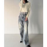 レイヤード風配色ショートニットトップス | JUNOAH | 詳細画像16 