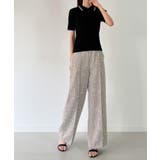 配色ラインチャイナ半袖ポロニット | JUNOAH | 詳細画像5 