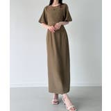 シアードッキング胸元デザインワンピース(薄手、裏地なし) | JUNOAH | 詳細画像9
