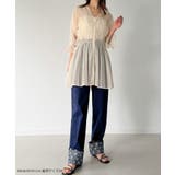 シャーリングデザインシアーチュニック | JUNOAH | 詳細画像2 