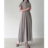 ウエストリボンフレアシャツワンピース(薄手、裏地なし、ぺチスカートset) | JUNOAH | 詳細画像10 