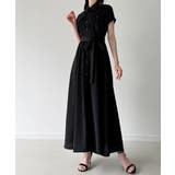 ウエストリボンフレアシャツワンピース(薄手、裏地なし、ぺチスカートset) | JUNOAH | 詳細画像11 