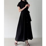 ウエストリボンフレアシャツワンピース(薄手、裏地なし、ぺチスカートset) | JUNOAH | 詳細画像12 