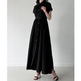 ウエストリボンフレアシャツワンピース(薄手、裏地なし、ぺチスカートset) | JUNOAH | 詳細画像15 