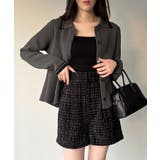 ポロ襟ライン入りペプラムデザインニット | JUNOAH | 詳細画像5 