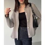 ポロ襟ライン入りペプラムデザインニット | JUNOAH | 詳細画像9 