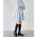 ストライプアシメティアードチュニック (薄手、裏地なし) | JUNOAH | 詳細画像2