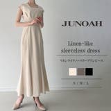 リネンライクノースリーブワンピース | JUNOAH | 詳細画像1
