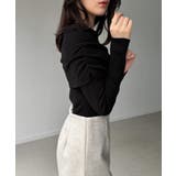 オフショル風ドレープニット | JUNOAH | 詳細画像10 