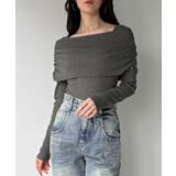 オフショル風ドレープニット | JUNOAH | 詳細画像6 