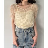 アイボリー | シアードットトップス（キャミセット） | junoah