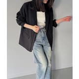 【チェック/無地】レイヤードデザインテーラードジャケット | JUNOAH | 詳細画像11