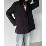 【チェック/無地】レイヤードデザインテーラードジャケット | JUNOAH | 詳細画像12