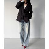 【チェック/無地】レイヤードデザインテーラードジャケット | JUNOAH | 詳細画像13