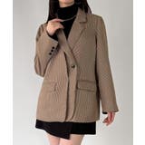 【チェック/無地】レイヤードデザインテーラードジャケット | JUNOAH | 詳細画像15