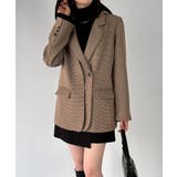 【チェック/無地】レイヤードデザインテーラードジャケット | JUNOAH | 詳細画像19