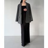 【チェック/無地】レイヤードデザインテーラードジャケット | JUNOAH | 詳細画像6