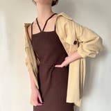 ブラウン | ダブルストラップリブキャミワンピース | JUNOAH