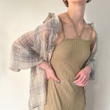 グレージュ | ダブルストラップリブキャミワンピース | JUNOAH