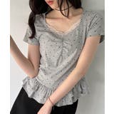 グレー | フリルカットトップス | JUNOAH