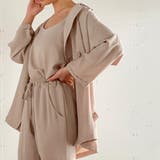 ベージュ-ロング | 薄手7分袖シャツジャケット3点セットのセットアップ 7分袖テーラードジャケット … | JUNOAH