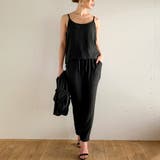 ブラック-ロング | 薄手7分袖シャツジャケット3点セットのセットアップ 7分袖テーラードジャケット … | JUNOAH