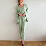 ミント-ロング | 薄手7分袖シャツジャケット3点セットのセットアップ 7分袖テーラードジャケット … | JUNOAH