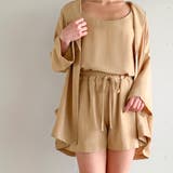 ダークベージュ-ショート | 薄手7分袖シャツジャケット3点セットのセットアップ 7分袖テーラードジャケット … | JUNOAH