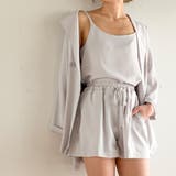 ライトグレー-ショート | 薄手7分袖シャツジャケット3点セットのセットアップ 7分袖テーラードジャケット … | JUNOAH