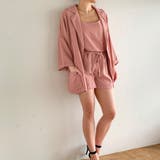 ピンク-ショート | 薄手7分袖シャツジャケット3点セットのセットアップ 7分袖テーラードジャケット … | JUNOAH