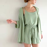 ミント-ショート | 薄手7分袖シャツジャケット3点セットのセットアップ 7分袖テーラードジャケット … | JUNOAH