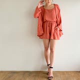 テラコッタ-ショート | 薄手7分袖シャツジャケット3点セットのセットアップ 7分袖テーラードジャケット … | JUNOAH