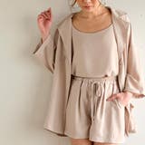 ベージュ-ショート | 薄手7分袖シャツジャケット3点セットのセットアップ 7分袖テーラードジャケット … | JUNOAH