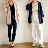 薄手7分袖シャツジャケット3点セットのセットアップ 7分袖テーラードジャケット … | JUNOAH | 詳細画像2 