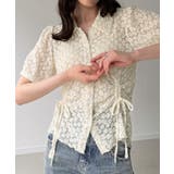 襟付きカットレースブラウス キャミソールset | junoah | 詳細画像1 