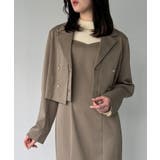 レイヤードデザインショートジャケット＋マーメイドキャミワンピースset | JUNOAH | 詳細画像13 