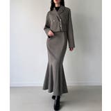 グレー | レイヤードデザインショートジャケット＋マーメイドキャミワンピースset | JUNOAH