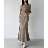 グレージュ | レイヤードデザインショートジャケット＋マーメイドキャミワンピースset | JUNOAH