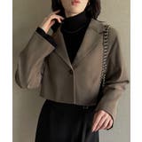 グレージュ | タックスリーブショートジャケット | JUNOAH