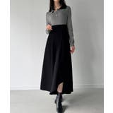 ポロニットドッキングラッフルフレアワンピース(薄手、裏地なし) | JUNOAH | 詳細画像21 