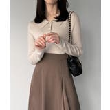 ポロニットドッキングラッフルフレアワンピース(薄手、裏地なし) | JUNOAH | 詳細画像9 