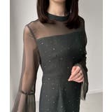 ベルスリーブキラキラタイトドレス | JUNOAH | 詳細画像12 