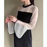 ベルスリーブキラキラタイトドレス | JUNOAH | 詳細画像4 